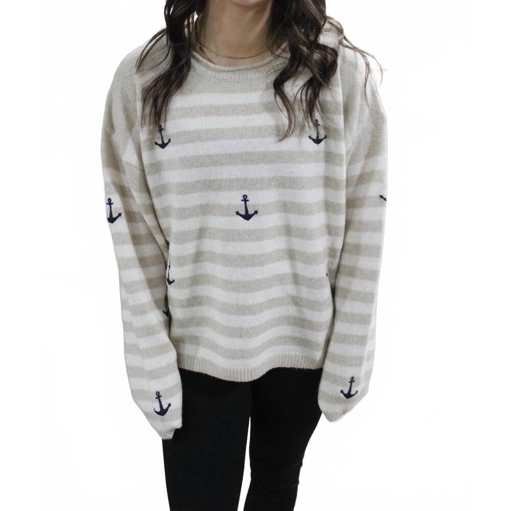 NEW SUNDAY EDITION anchor sweater in beige
